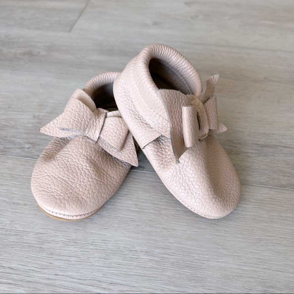 Nude/Blush Pink Leather Moccasin | EUC